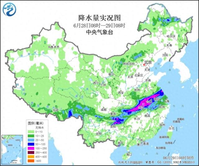 南方强降雨不休 雨带维持在长江中下游至贵州广西一带